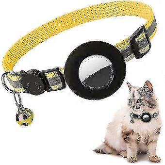 Reflective Practical Cat Collar with Bell & Waterproof Airtag Bracket