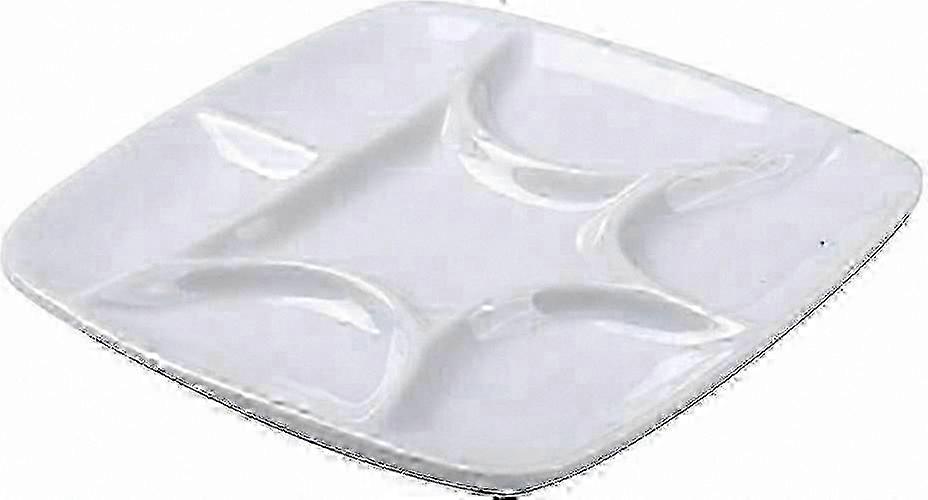 Square Multiple Compartments Ceramic Mixing Palette for Art Craft Projects