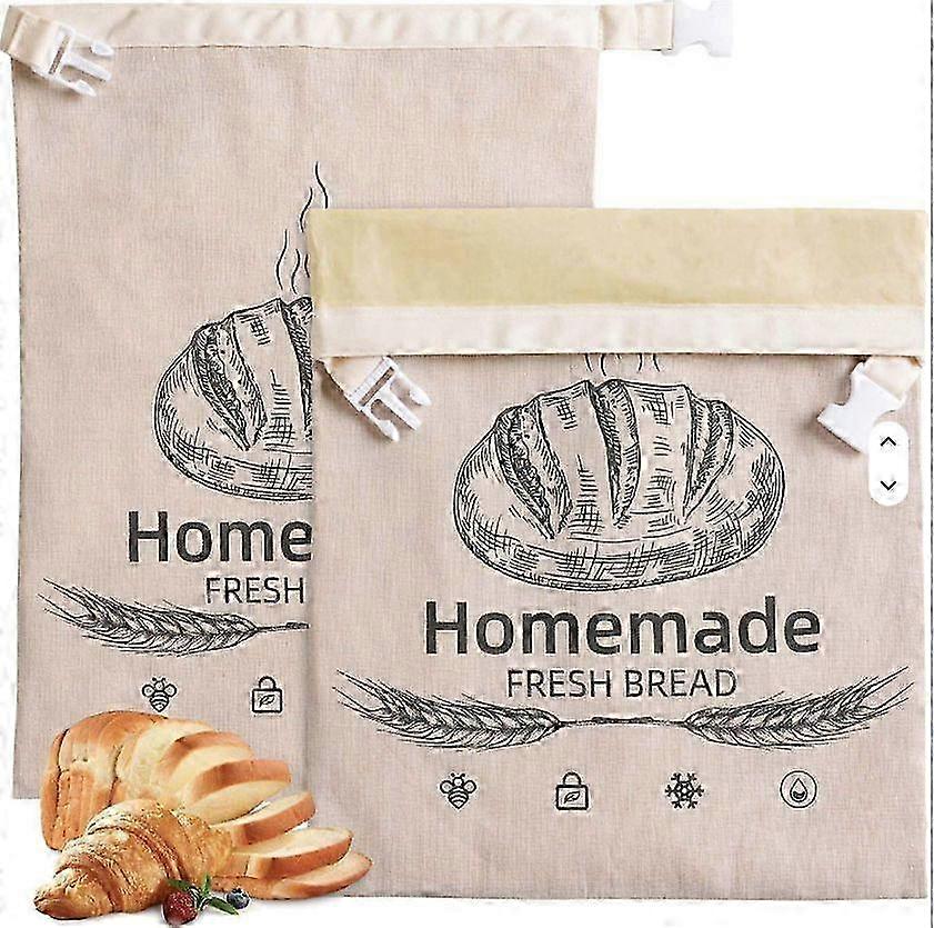 Beeswax Linen Bread Bag Reusable