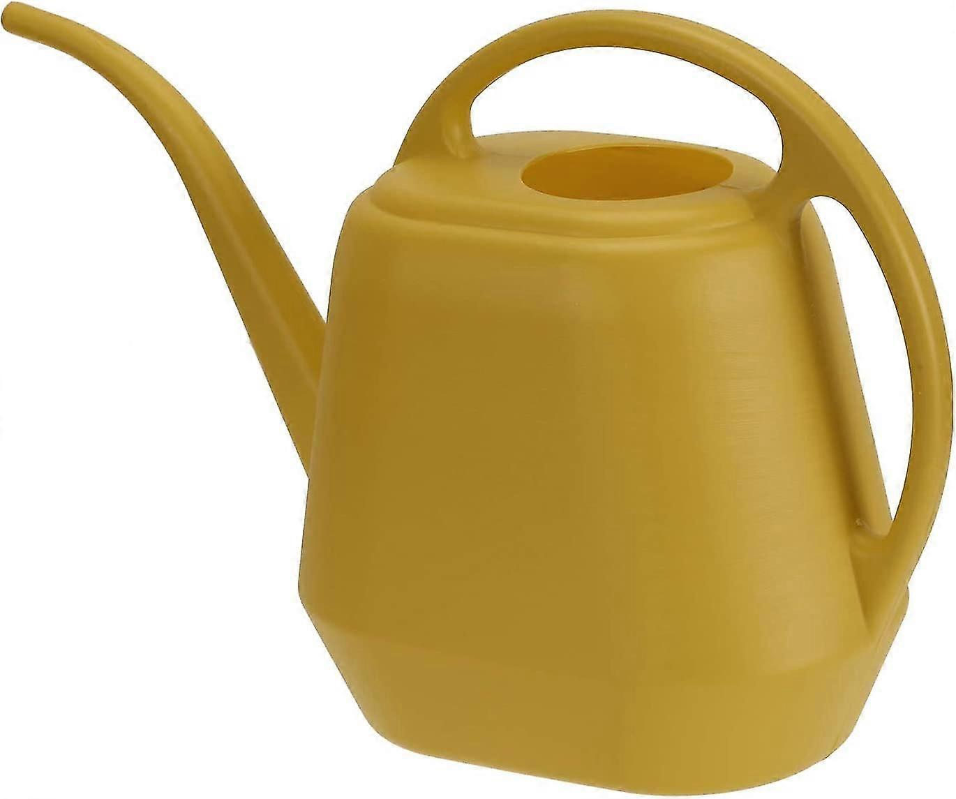 Plastic Watering Can, Yellow, 1-gallon
