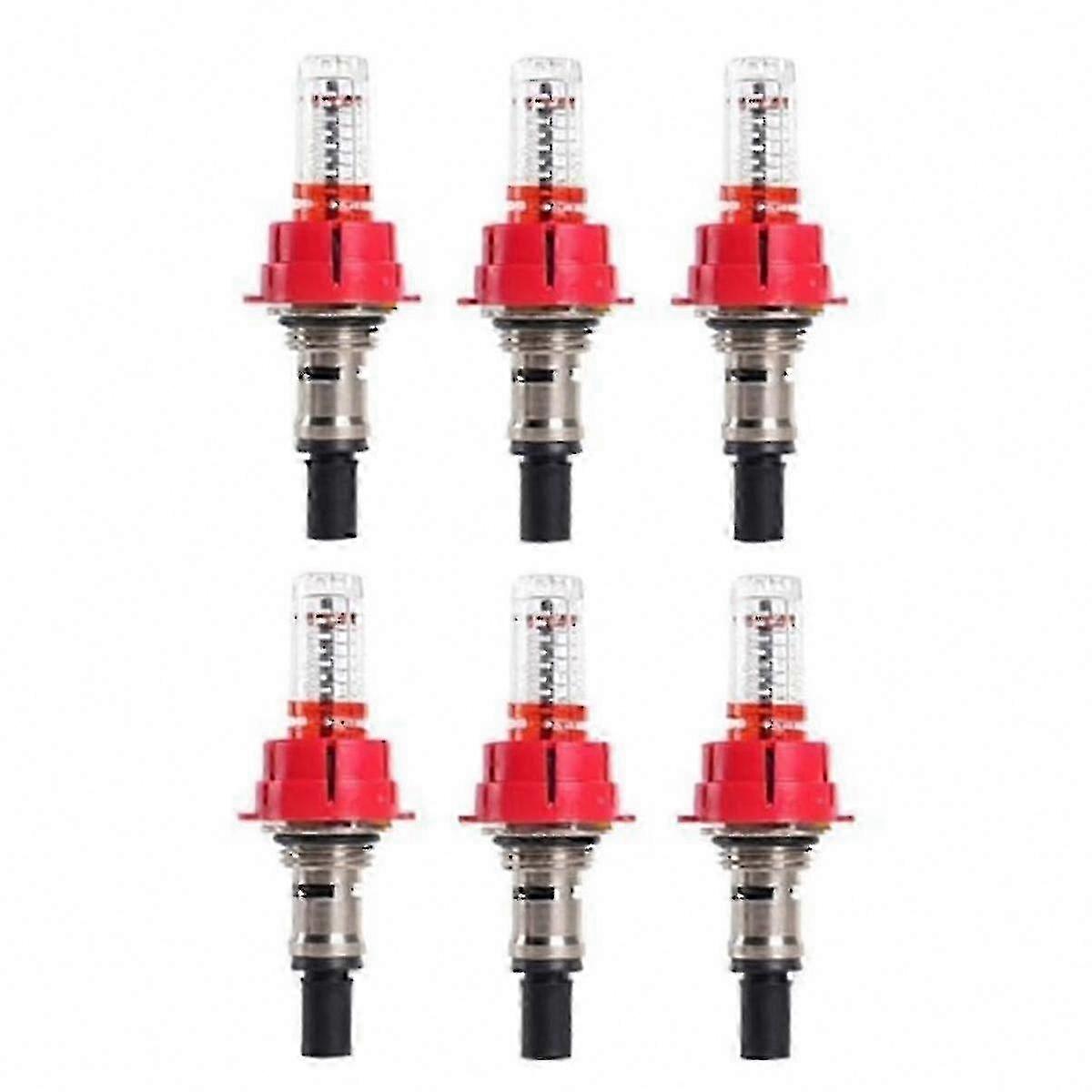 Manifold Flow Regulators 6-Pack with Visual Indicators for Underfloor Systems