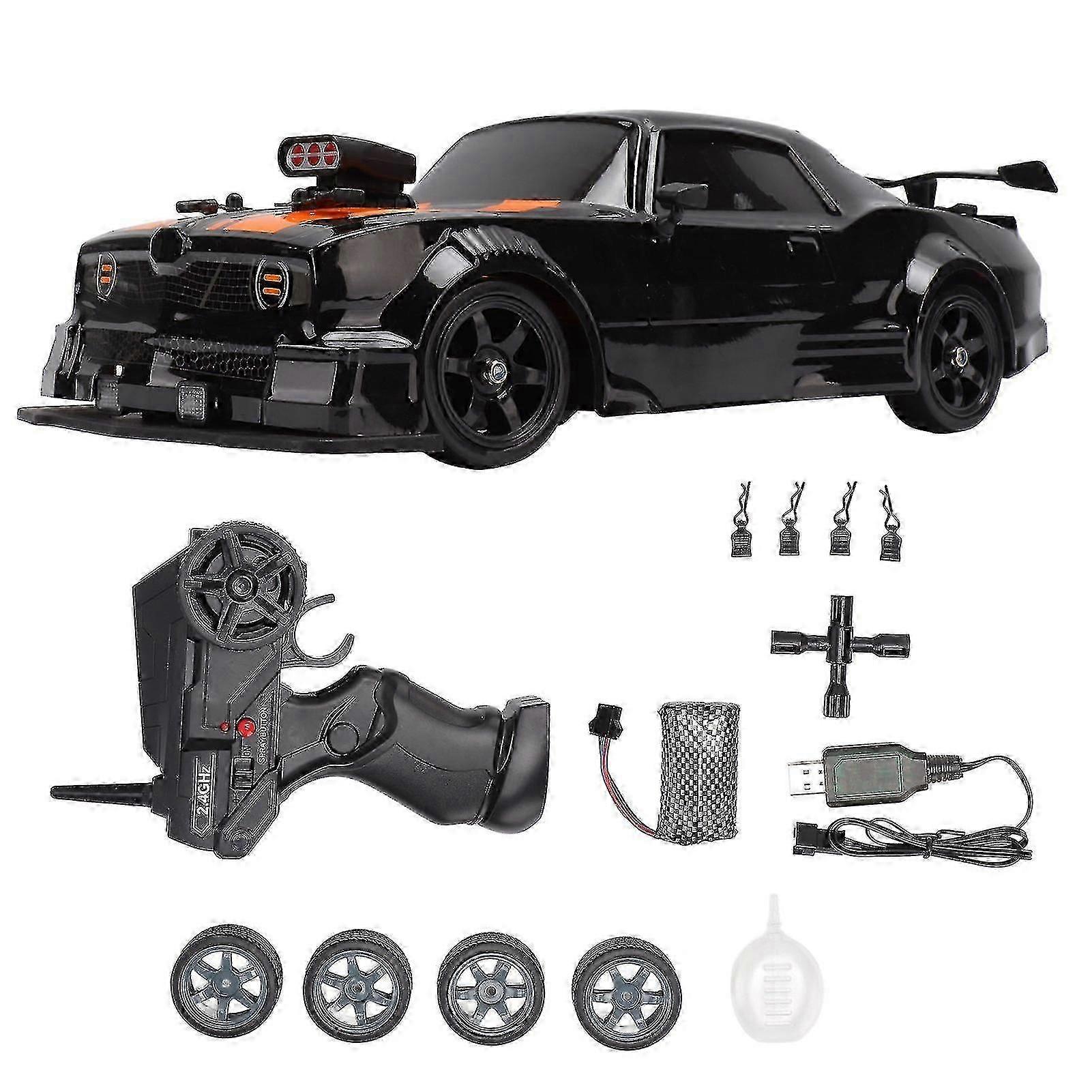 1/16 Scale RC Drift Car | 2.4GHz Remote Control | Spray Function | Replaceable Tires | For Ages 6+