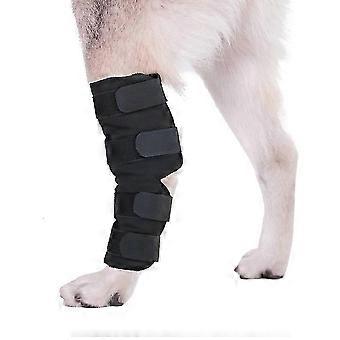 2Pack Canine Rear Leg Hock Joint Brace Protective Wrap for Injury Sprain Support