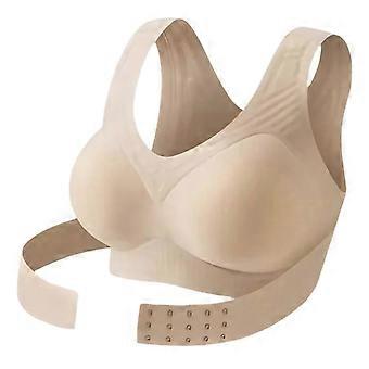 Supportive Postures Corrector Bra With Front Closure And Crosses Back Push Up Effect Soft Nylon Underwear For Women color S_BH