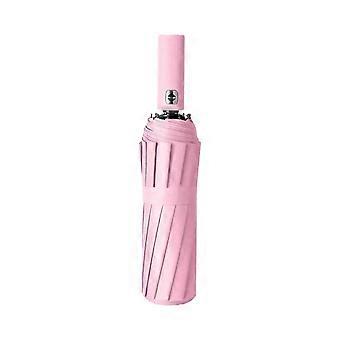 Compact Travel Umbrella with Windproof 12Rib Frame, Automatic Open Close, 99% UV Protection