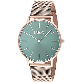 Moonlight Quartz Analog Women's Watch with TLJ1058 Gold Plated Stainless Steel Bracelet