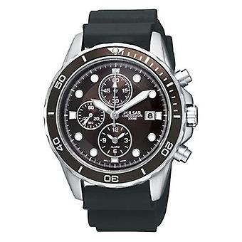 Pulsar Cebu Quartz analoge man horloge met rubber armband PF3997X1