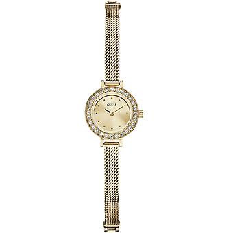 Guess watch s13 pvd Watch for Women Analog Quartz with stainless steel bracelet plated in gold W0133L2