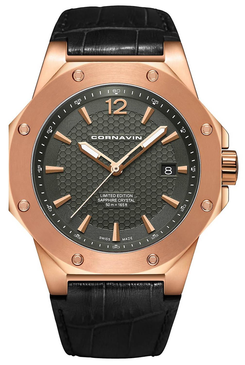 Downtown 3h Swiss Quartz Analog Men's Watch with Cowhide Bracelet CO2021-2025