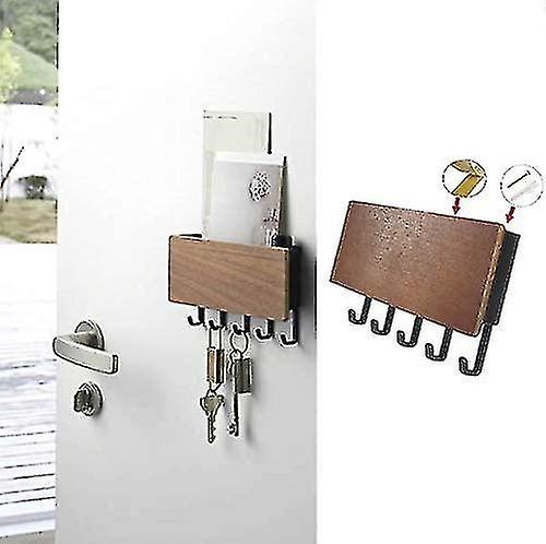 Wall Key Holder, 5 Wall Hooks For Heilwiy Keys, Letters And Keys, Wall Mounting