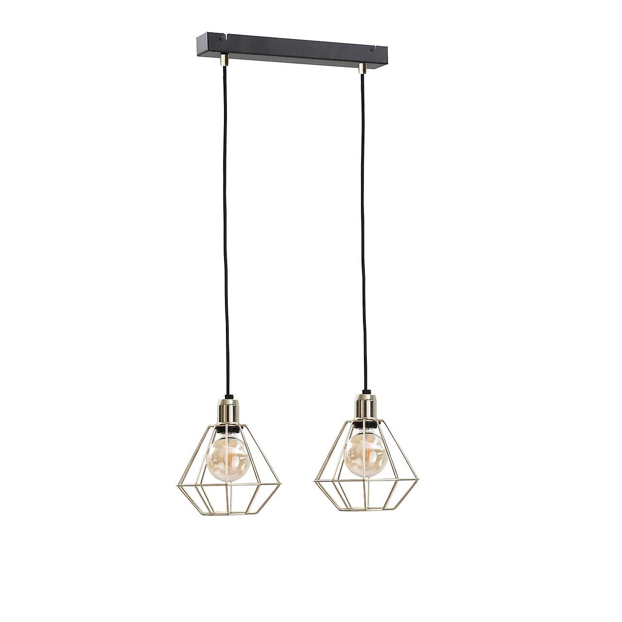 Keter Como Bar Pendant Ceiling Light Gold, 50cm, 2x E27