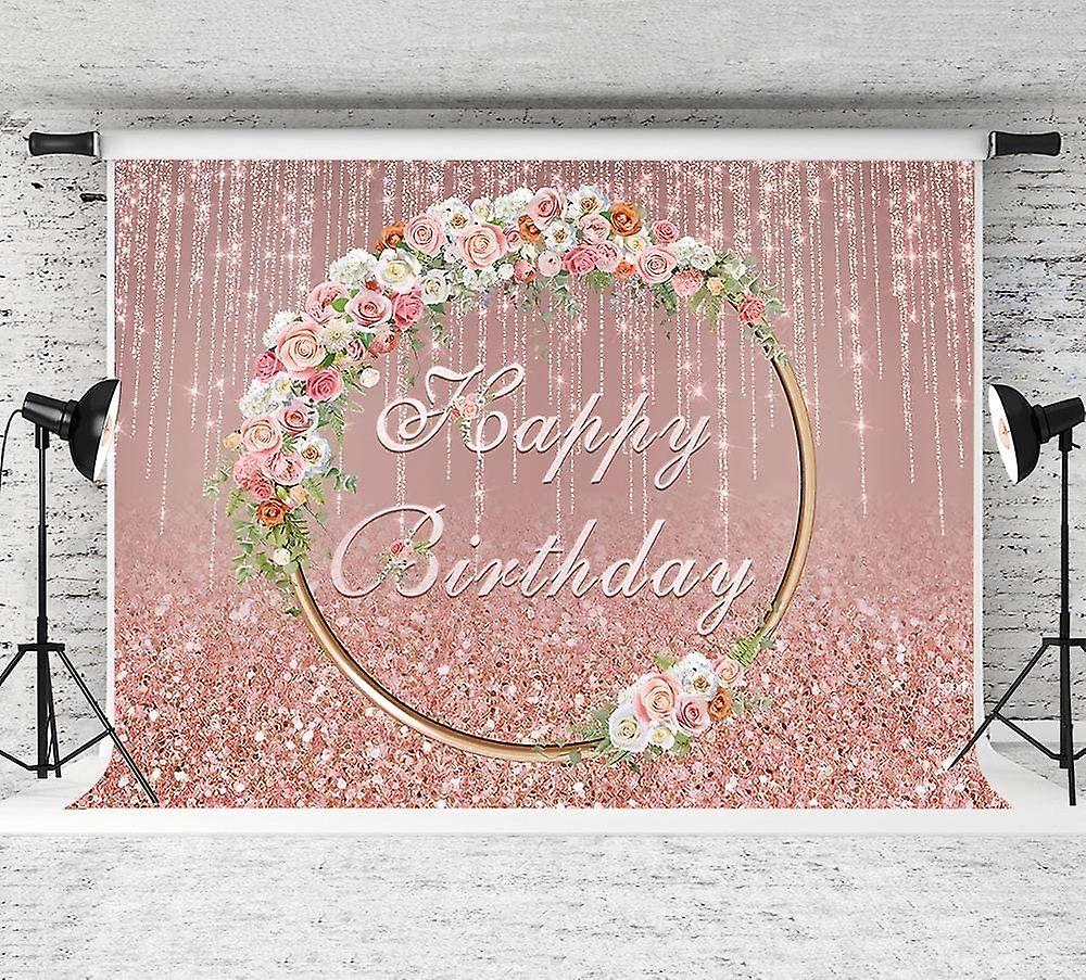 Toile de fond Bridal Shower Personnalisée Jardin Rose Joueur LXX4-133