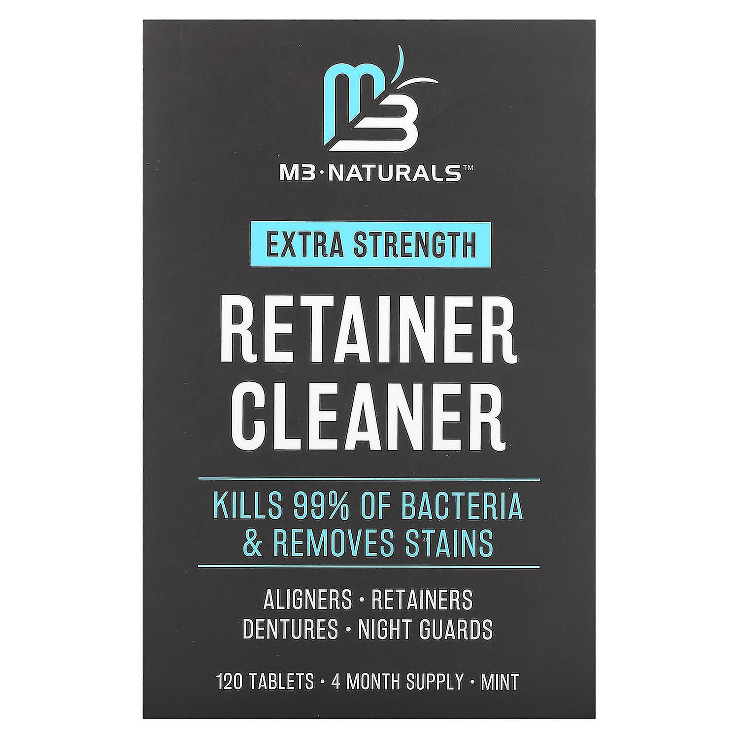 M3 Naturals, Καθαριστικό Συγκρατητήρα, Μέντα, 120 Ταμπλέτες
