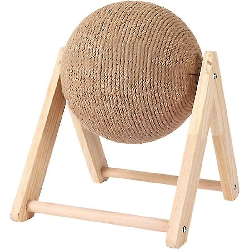 Cat Scratching Toy Solid Wood Scratching Board Stable Wooden Base And