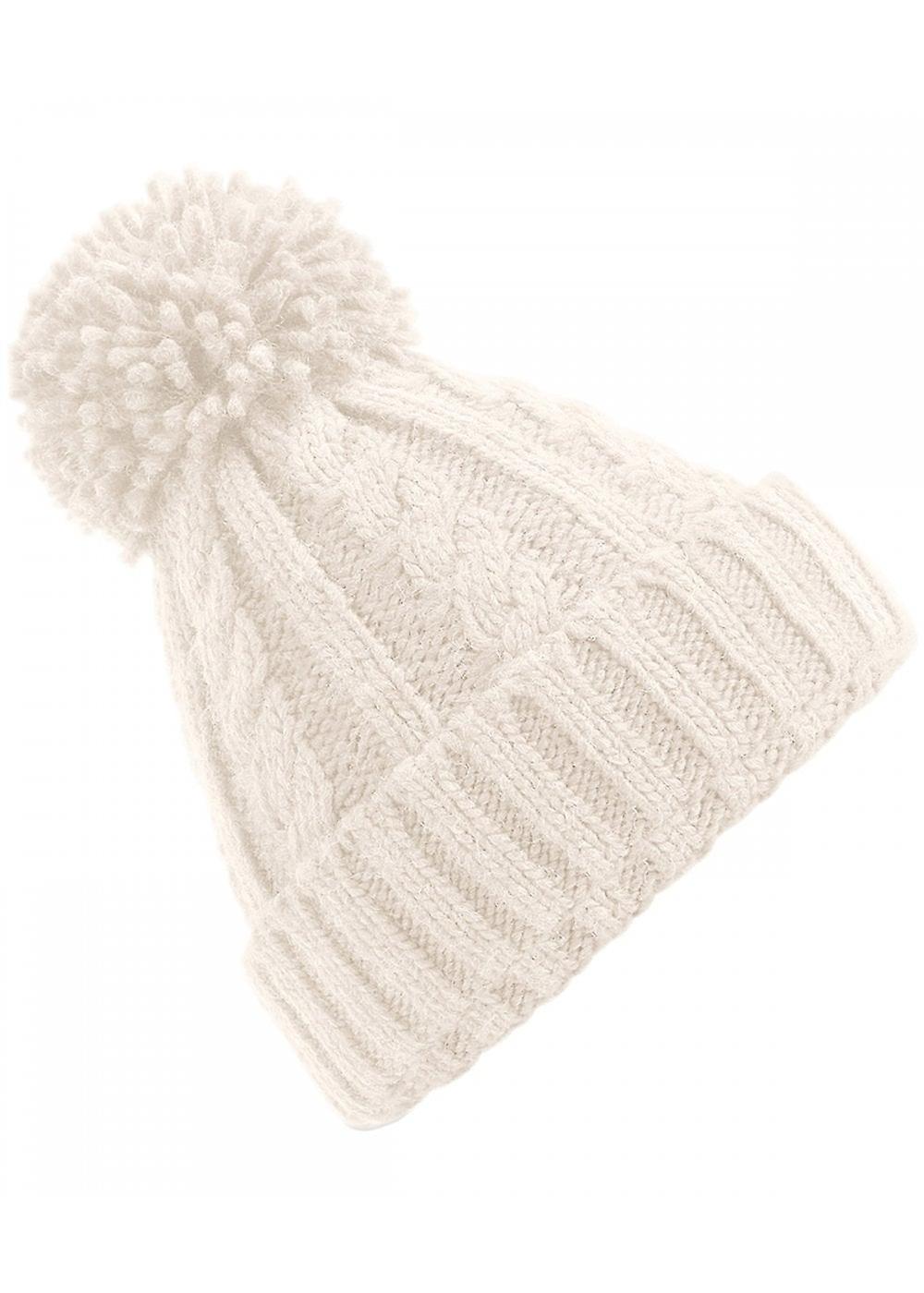 Women's Beechfield Cable Knit Melange Beanie B480
