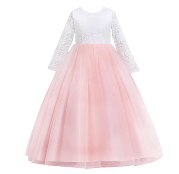 3-12 Yaş Kız Çocuk Podyum Elbisesi, Çocuk Elbisesi Etek Yaz Modası Uzun Tutu Etek, Kız Gelinlik