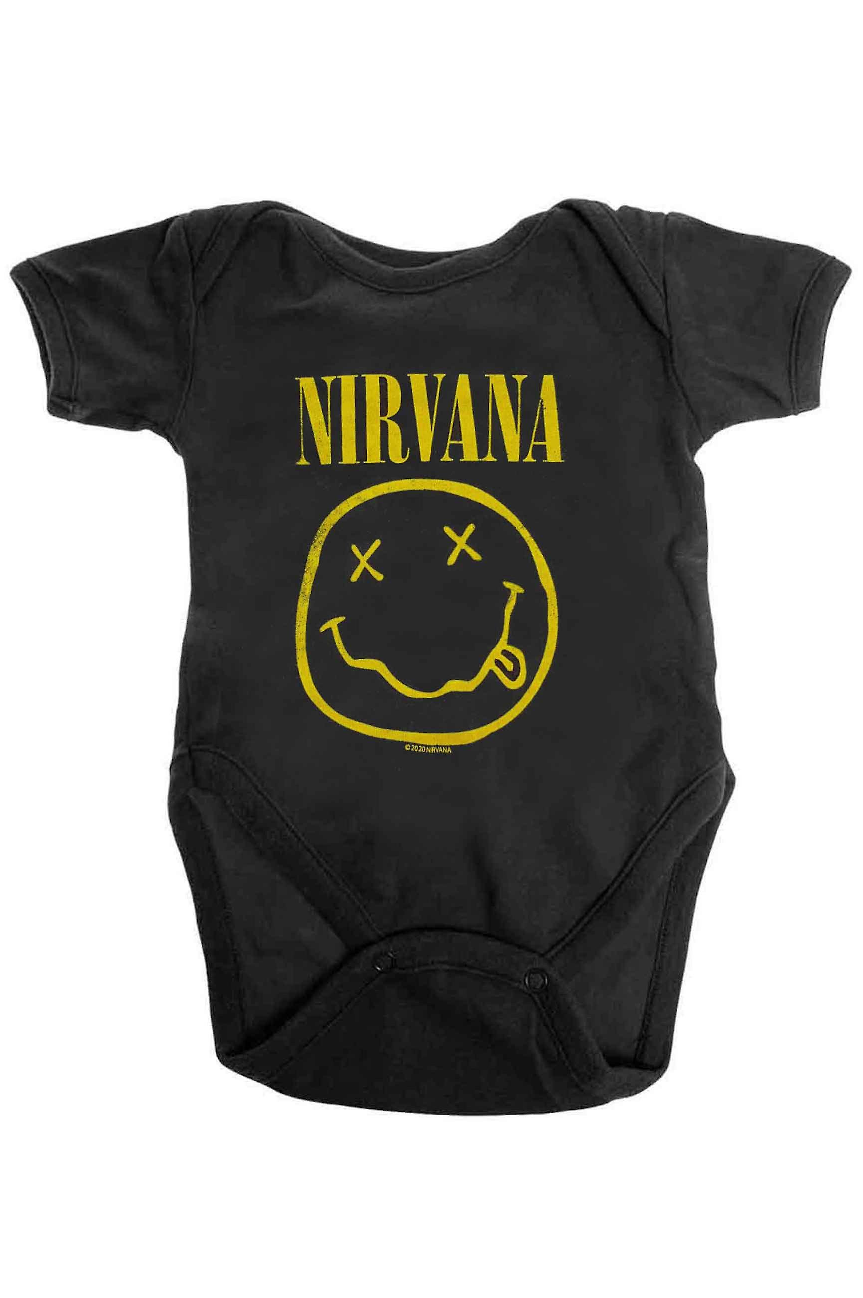 Nirvana Yellow Grunge Smile Baby Grow