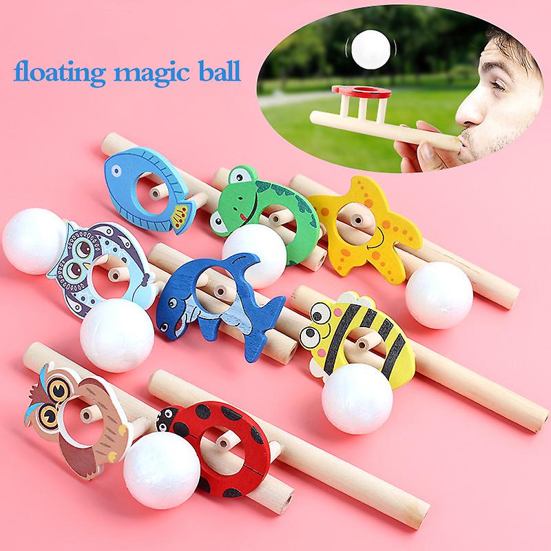 1pc Floating Blow Pipe Ball Game Toy Balance Blowing Toy Fun Kid Educational Toy