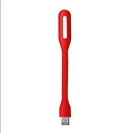 Red Usb Led Book Light Flexible Foldable Reading Lamp
