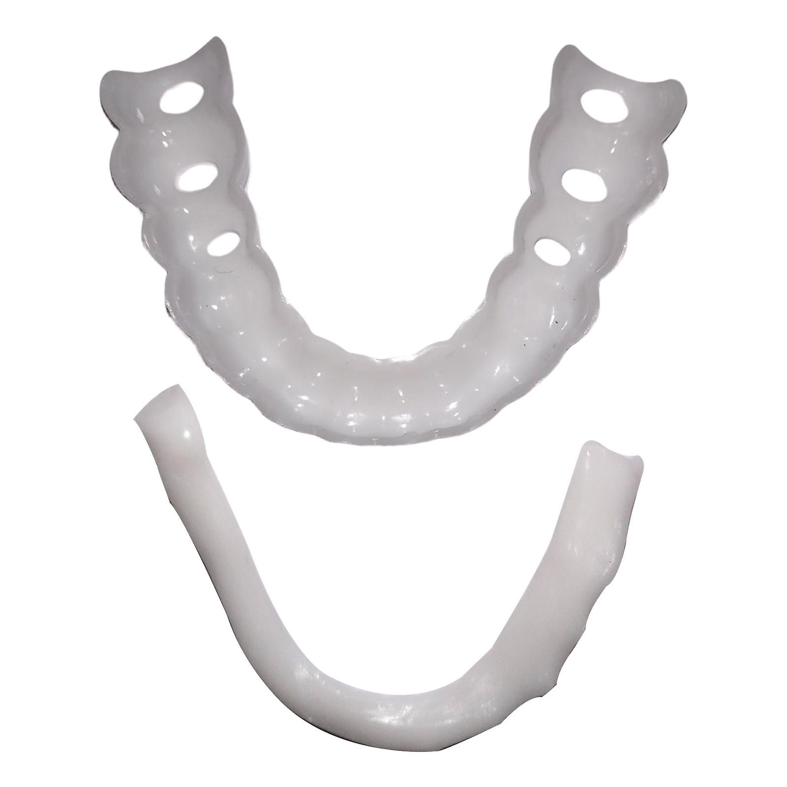 Soft Silicone Denture Teeth Veneers Temporary Fake Teeth  Lower Bottom