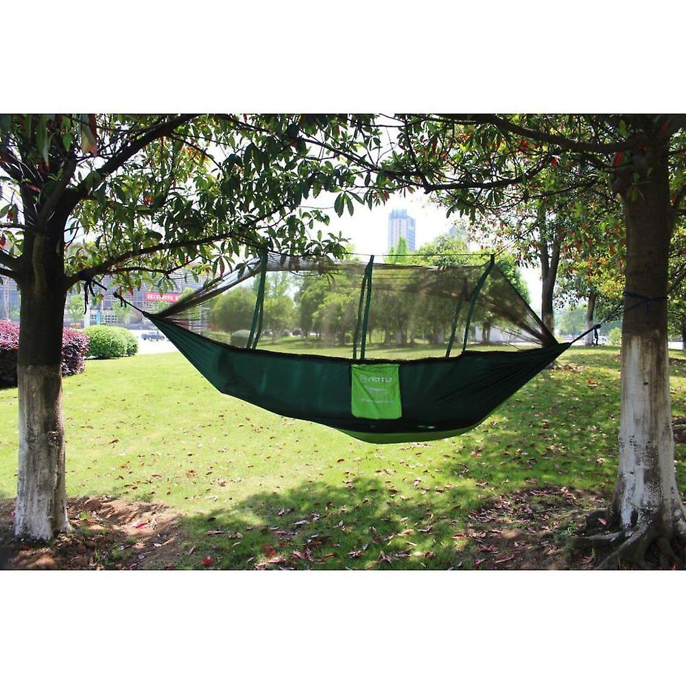 Tree Double Hammock 2 Person Swing Bed Outdoor Patio With Mosquito Net Green