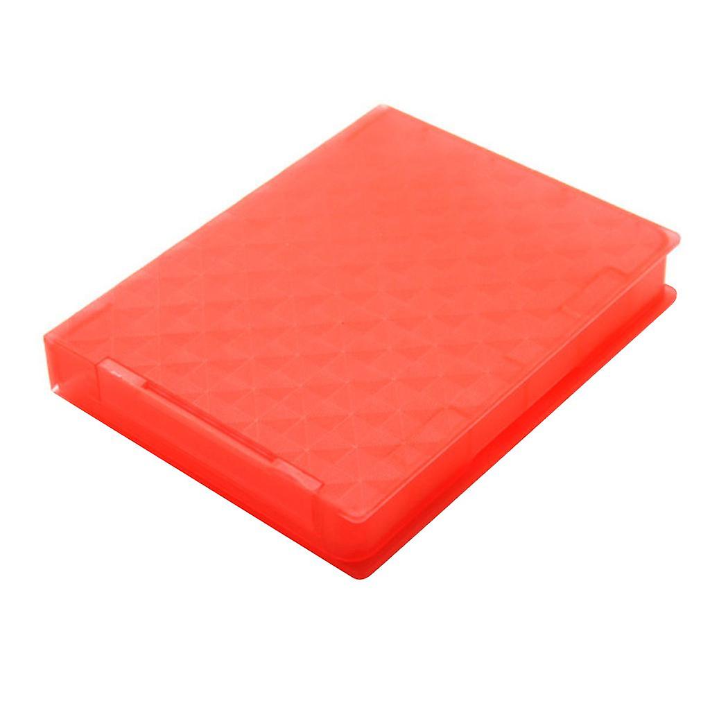 2.5inch SATA Hard Drive HDD SSD Enclosure External Disk Case Storage Box Red