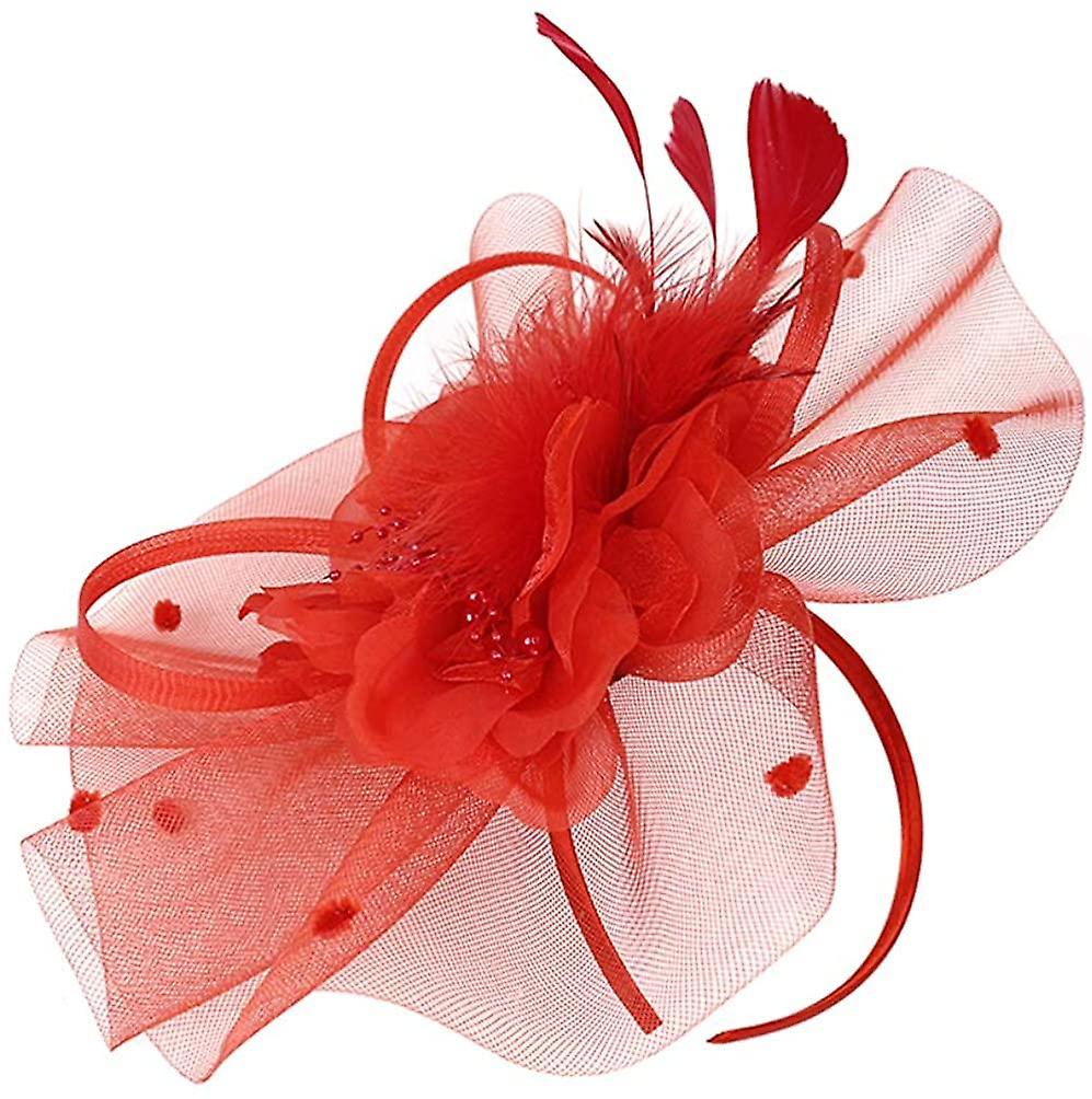 New Fashion Womens Cocktail Party Hat Womens Flower Mesh Fascinator Wedding Church Kentucky Derby Dr