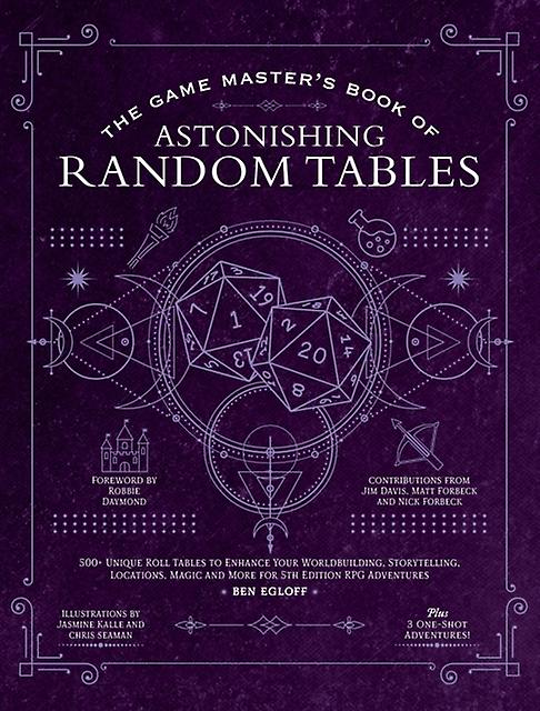 The Game Masters Book Of Astonishing Random Tables by Ben Egloff Paperback Book