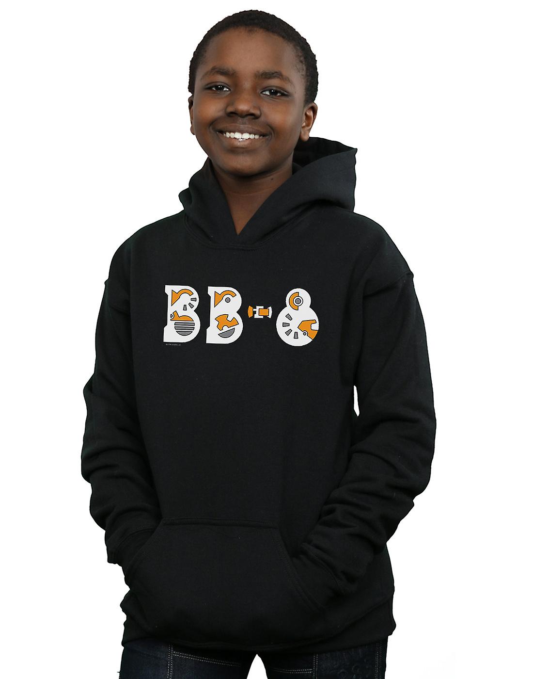 Star Wars Boys The Rise Of Skywalker BB-8 Text Logo Hoodie Fruugo UK