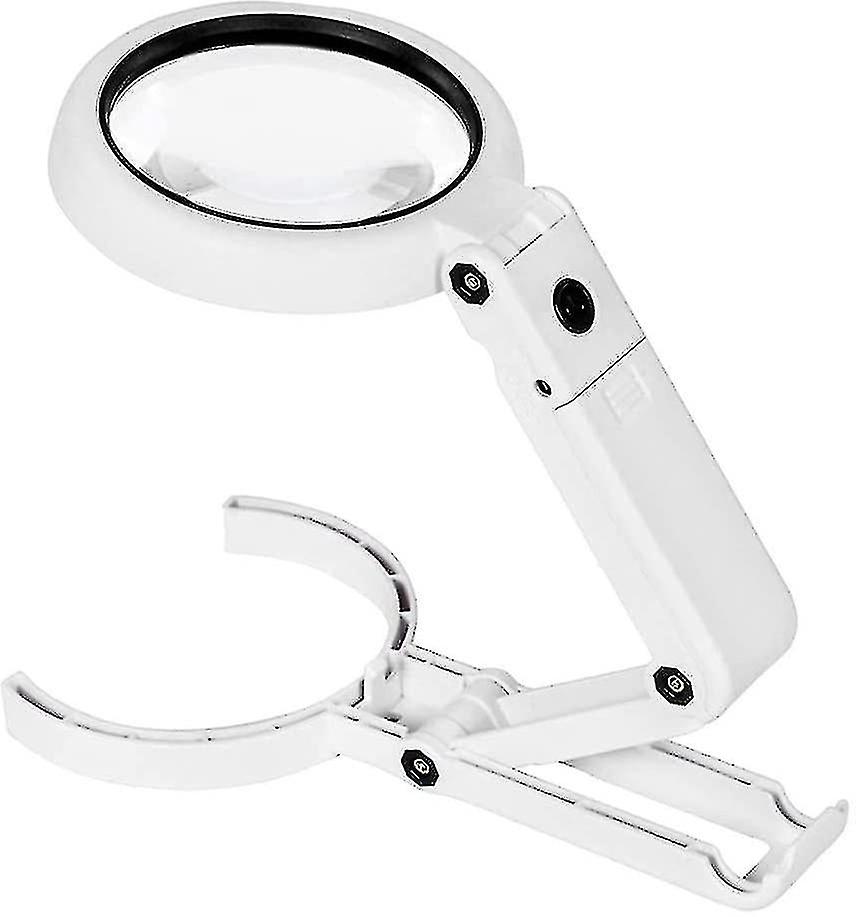 Desktop Magnifier 8 Led Lights Usb Charge Optical 5x 11x Loupe Lens