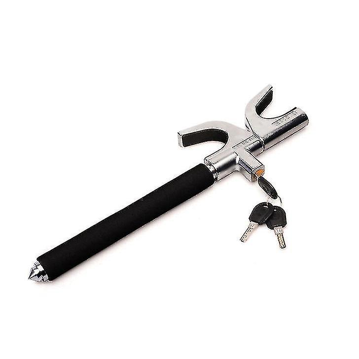 4-In-1 Steering Wheel Lock With Flashlight/sos Led Ligth,escape Hammer,2 Keys Retractable Steering Lock,vehicle Anti-theft Lockuniversal For Auto/truc