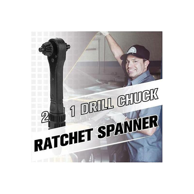2 in 1 Drill Chuck Ratchet Wrench