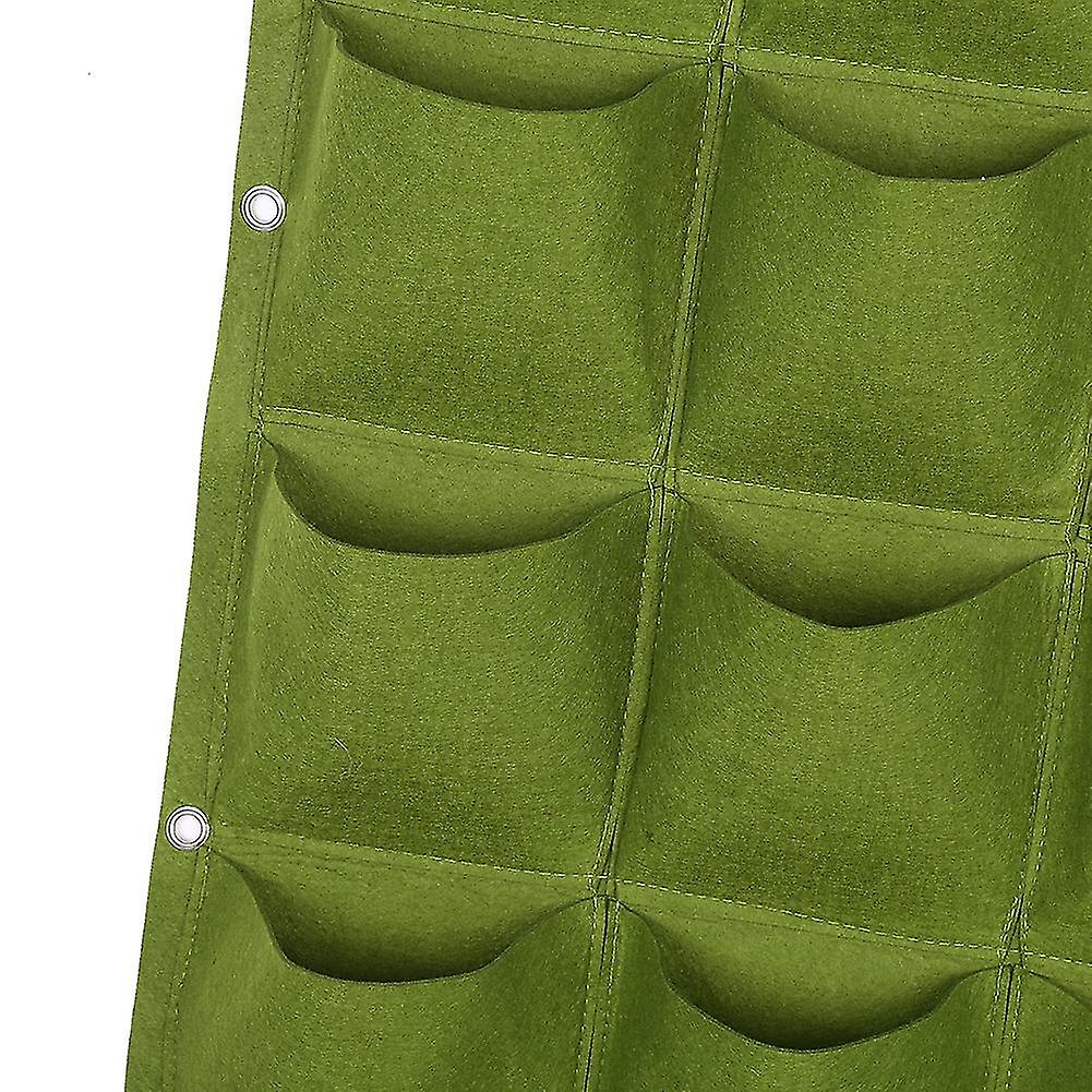 Plant Grow Container Planting Bag Garden Balcony Wall Vertical Flower Plants Hanging Planter (18 Pockets)
