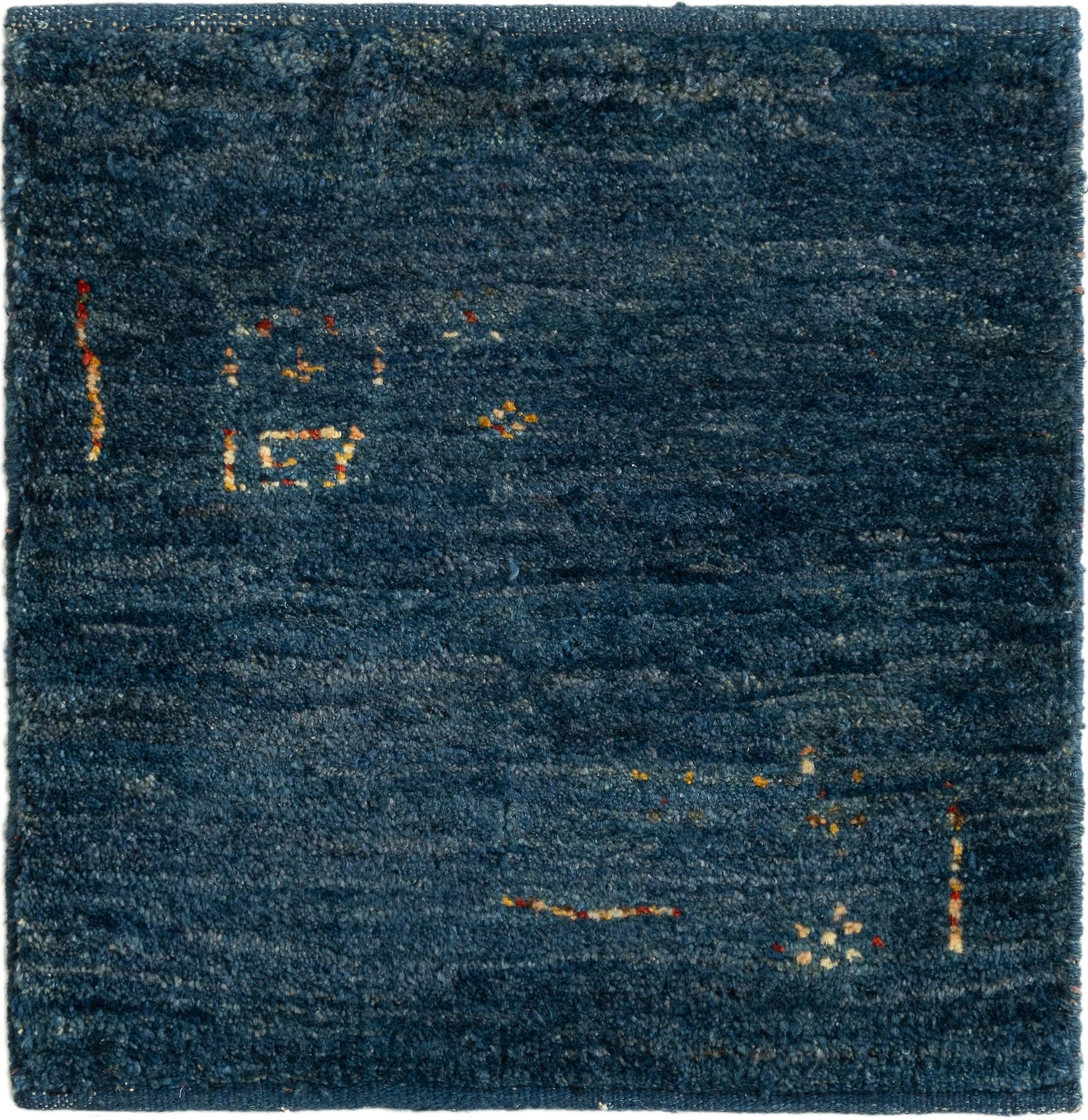 Hadorn Gabbeh 45x50 带蓝色手工制作的中亚地毯