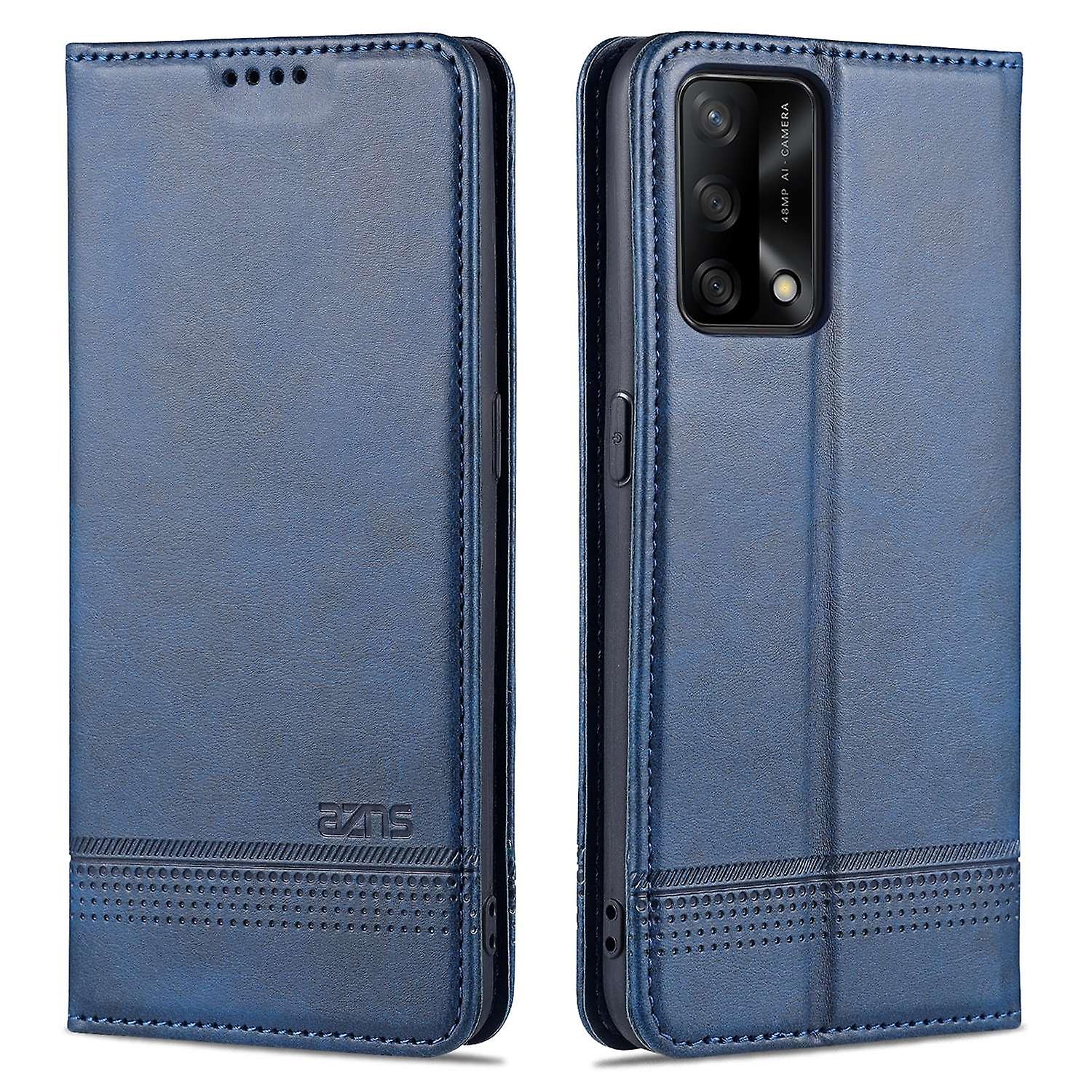 For Oppo A74 4G/Oppo F19 Phone Case Absorption Folding Stand Flip Cover Phone Protector with Wallet