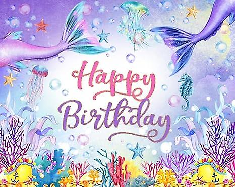 בתולת ים אותם יום הולדת שמח רקע זרקורים פנימיים רקע לחגיגת הפסטיבל רקע