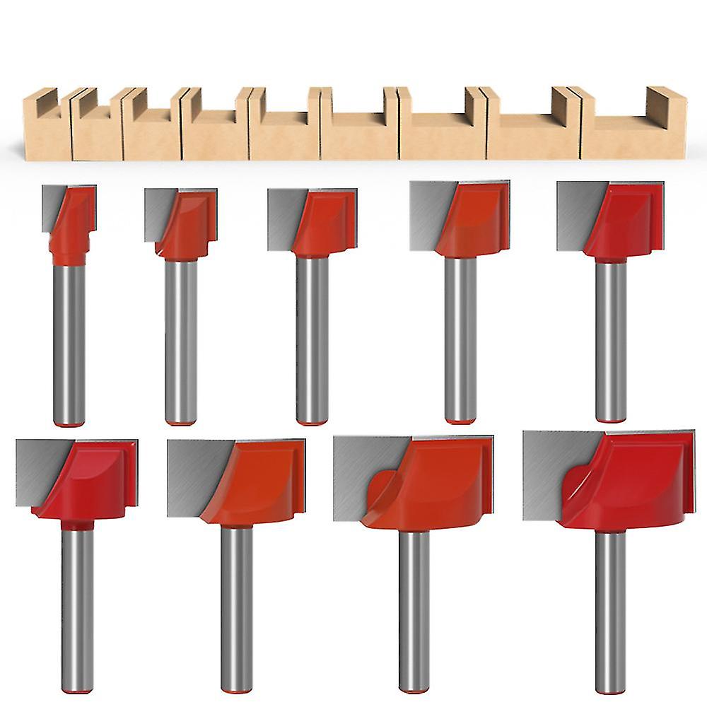 9-piece Set Of 6-handle Cutters Cutters Grooving Cutters Engraving Machines Cnc Tools