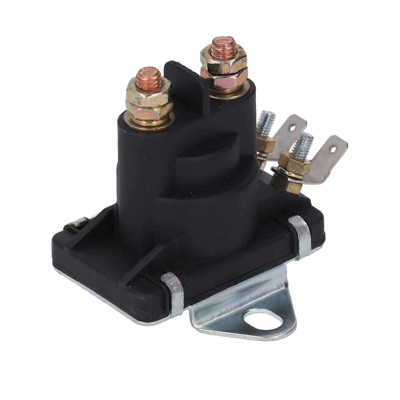 Risegun Lawn Mower Relay 12V DC Brass Coil Starter Relay Sole for Vehicle Cart, 4.8W, Replacement Accessory