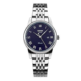 SKMEI 9058 Multifunktionale Outdoor-Mode Wasserdichte Stahlband-Quarz-Armbanduhr