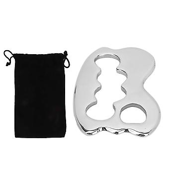 Gua Sha Massage Board Stainless Steel Gua Sha Sculpting Tool with Storage Bag for Muscle
