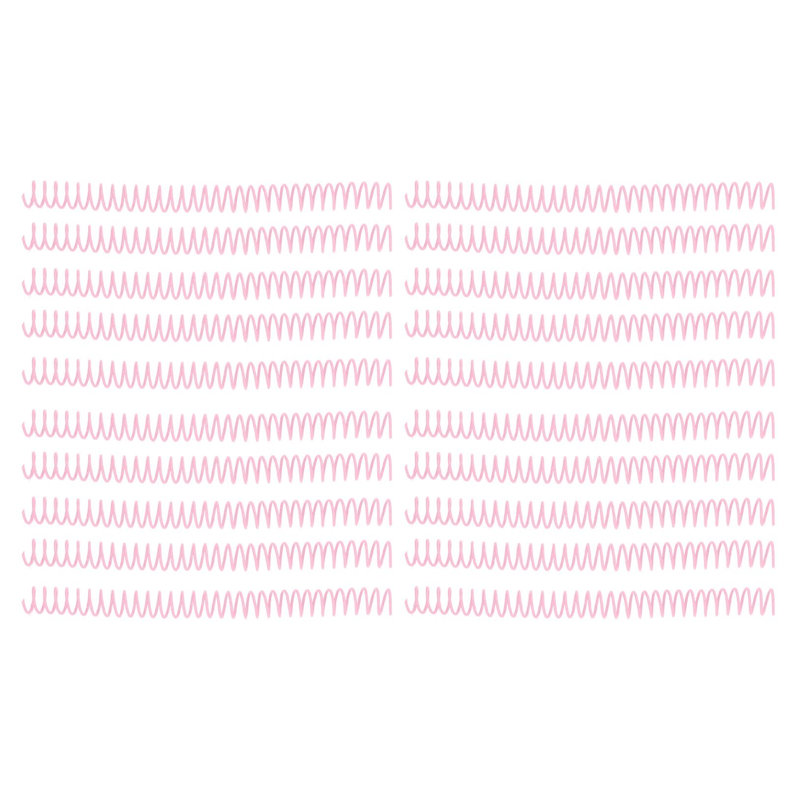 Paper Binding Spool 20 Pieces Plastic Spiral Binding Spools 19 mm 3/4 in ID 30 Holes Spiral for A4 A5 Notebook Home School Office (Pink)