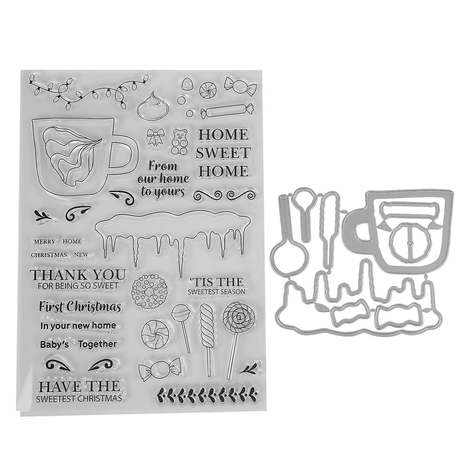 Transparent Stamp DIY Card Making Embossed Transparent Stamp Knife Mold Set Scrapbook Decoration