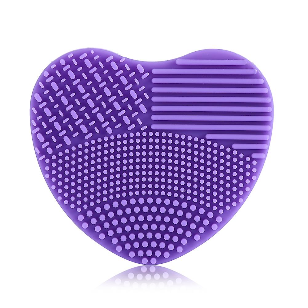 Silicone Makeup Brush Cleaner, Portable Washboard, Hand Tool (Purple)
