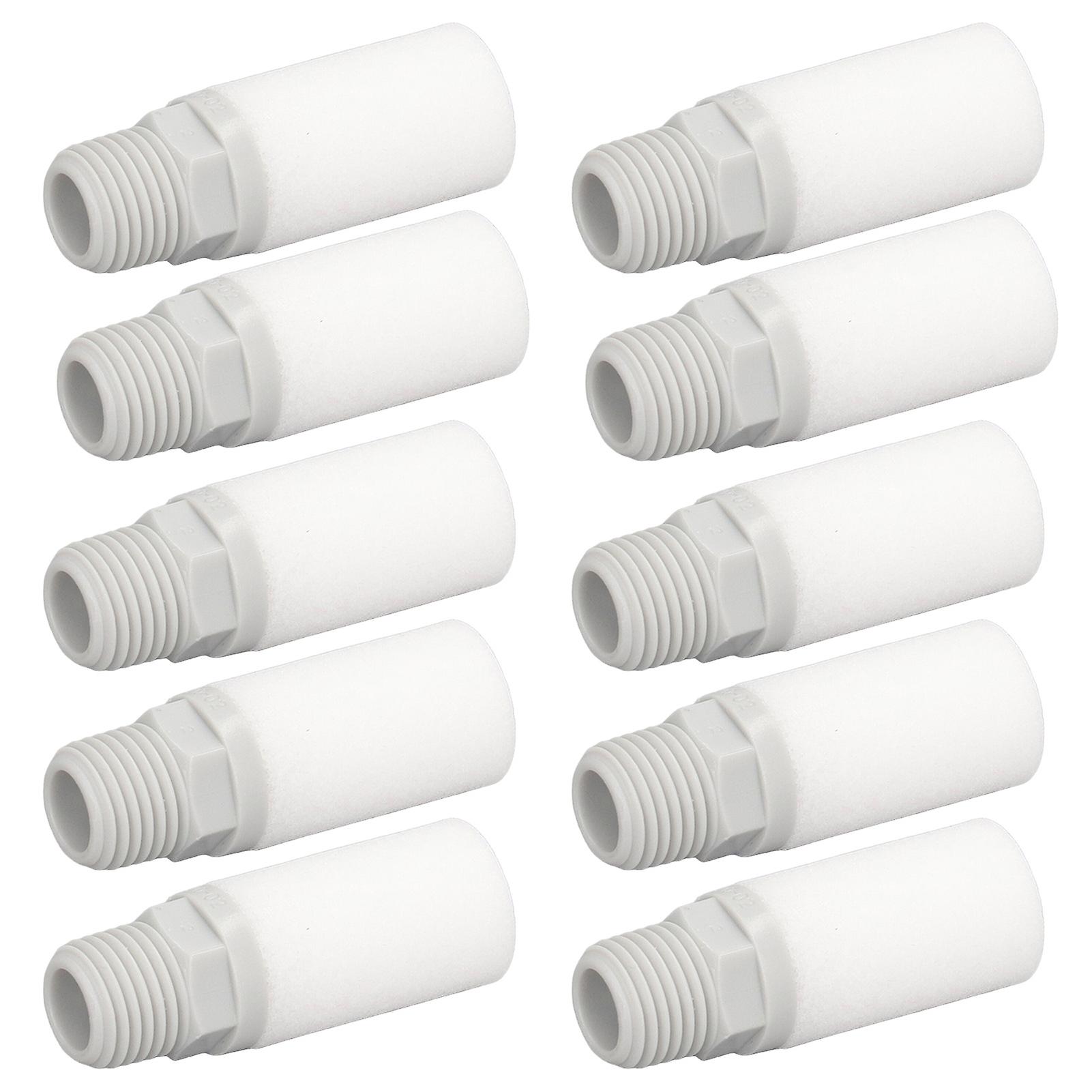10Pcs Pneumatic Muffler G1/4in Exhaust Pipe Connection Noise Filter PP Silencer for Cylinder