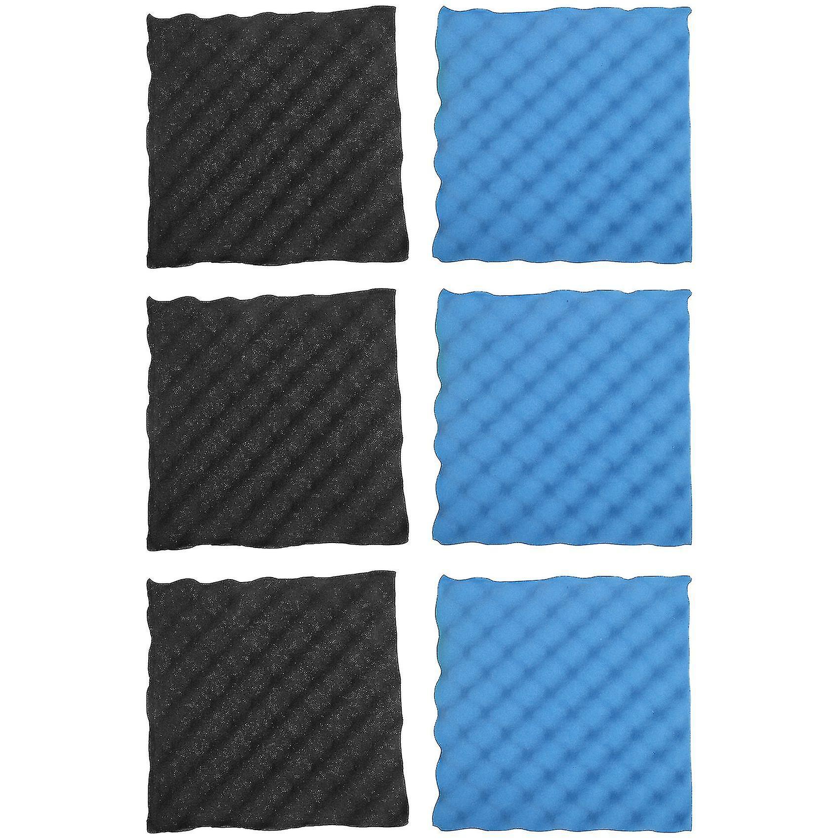 6 Pack Negru + Albastru / cărbune Egg Crate Foam Acoustic Tile Soundproofing Foam Panel Sound Insula-hao