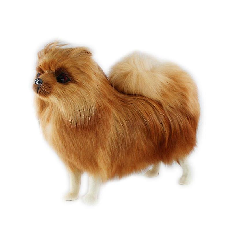 Realistic Simulation Dog Toy Plush Pomeranian Toy Doll H. Stuffed Animal