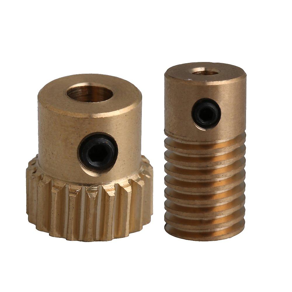 20 T 0.5Modulus Brass Color Reduction Gear Set Shaft Wheel with Screws