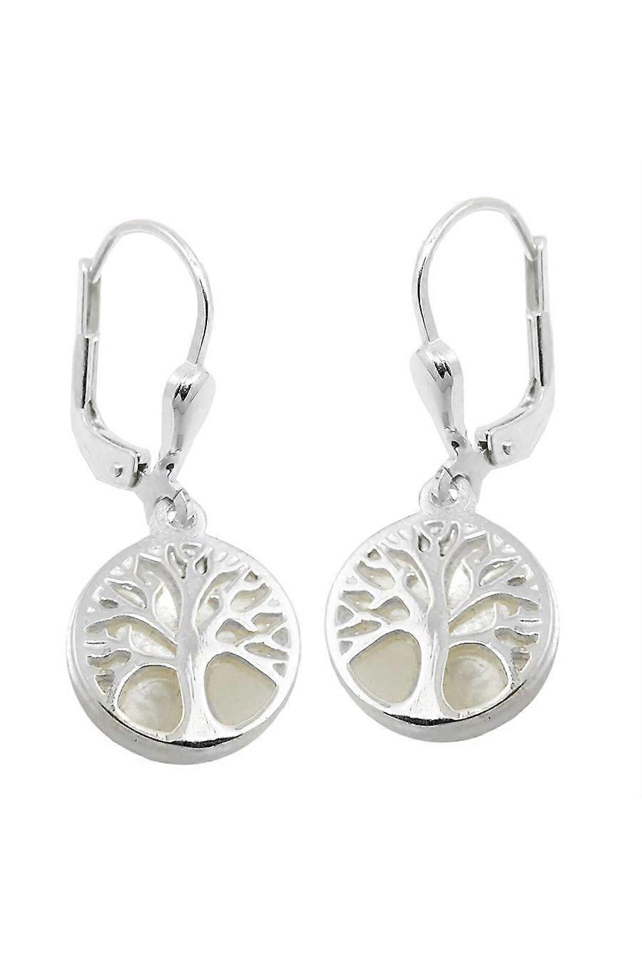 Leverback Earrings Tree Pearl Silver 925 - Gl93754