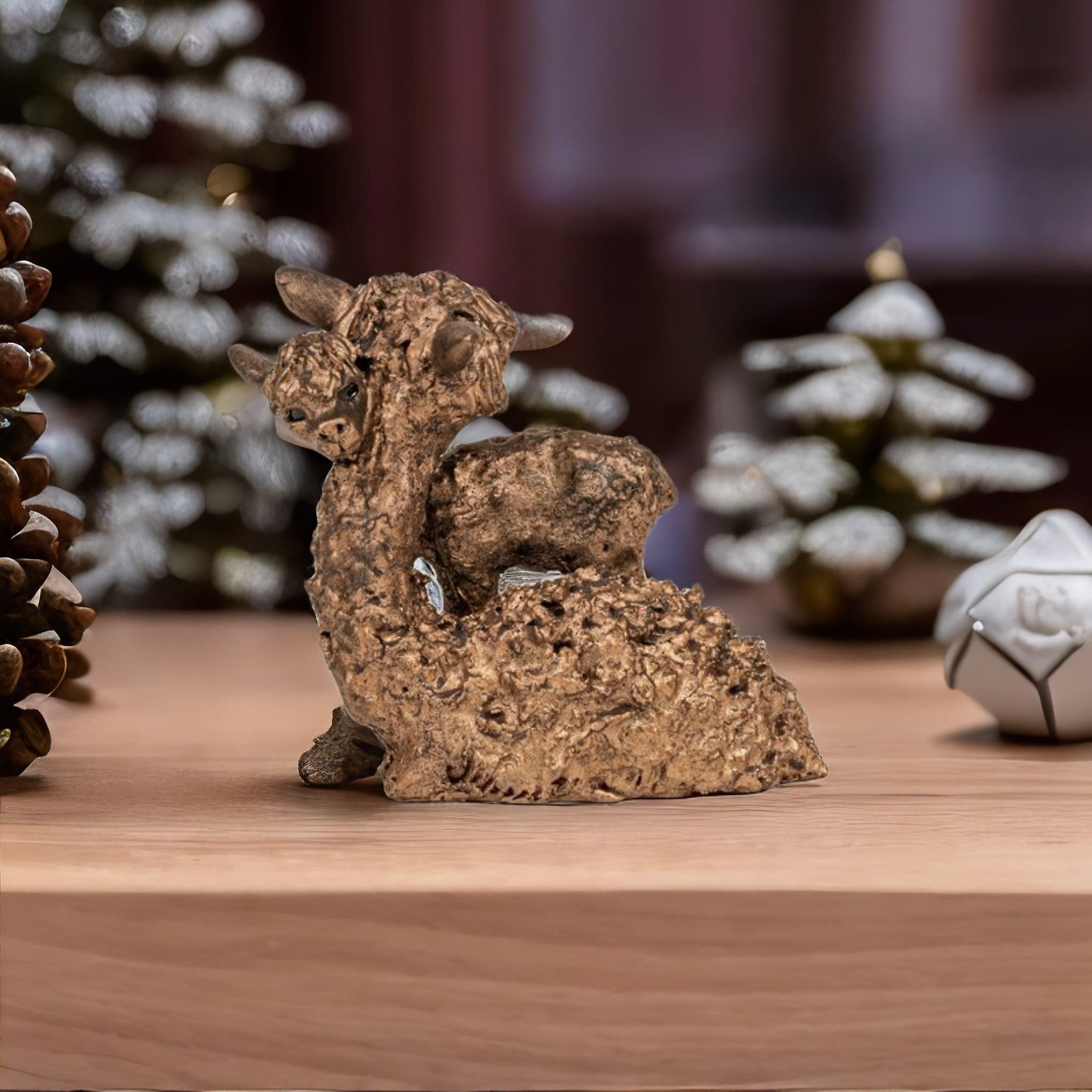 Alpaca And Cria Standing Sculptures & Statues