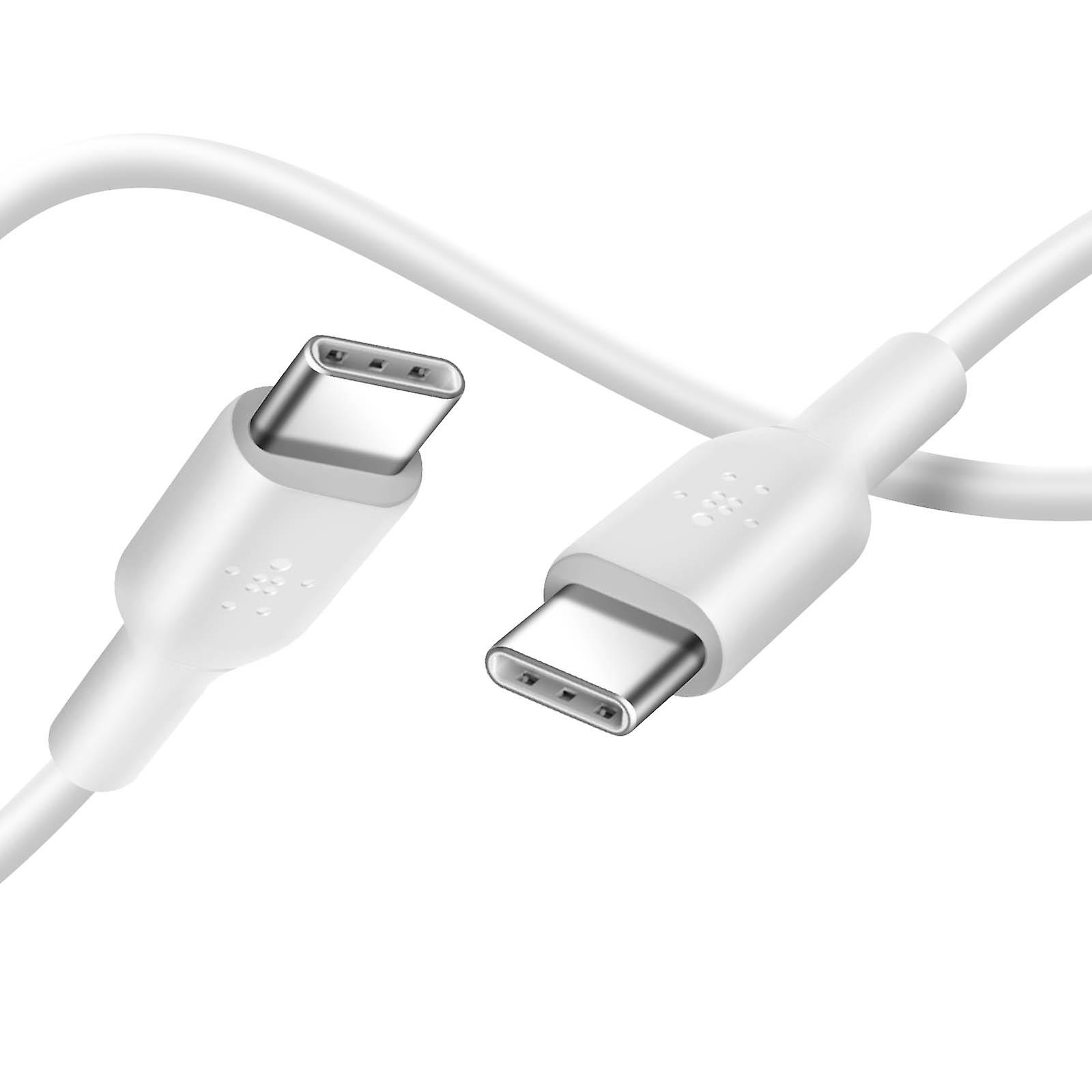 Cable USB-C a USB-C Power Delivery 18W Resistente 1m Belkin Boost Charge Blanco